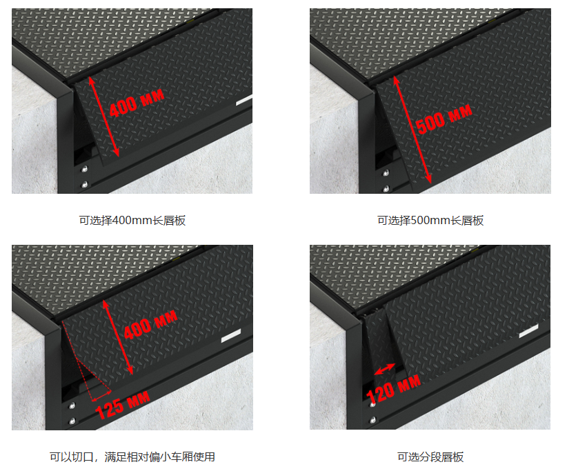 装卸货平台唇板尺寸选择